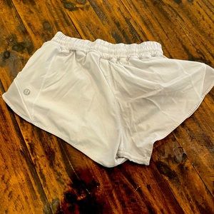 White Lululemon shorts